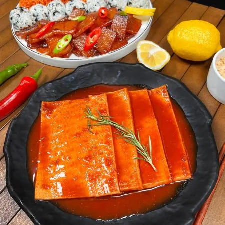 국내산 한돈 돼지껍데기 400g 매콤 양념