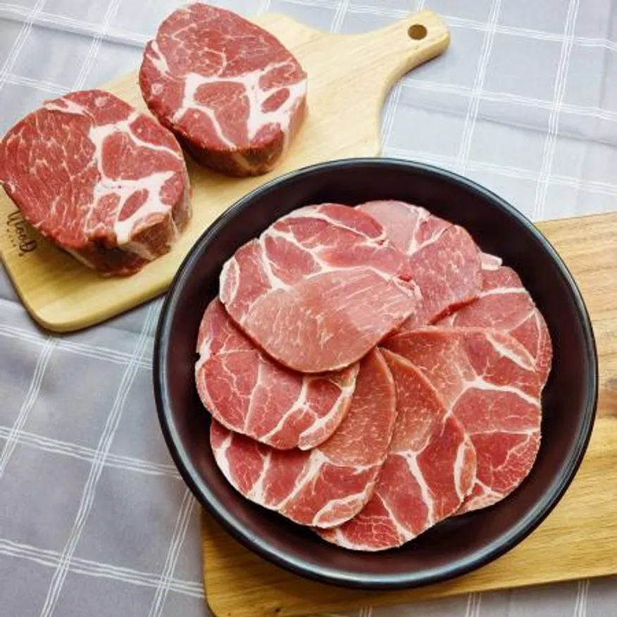 목살 구이용 500g 천돼지고기 이미지