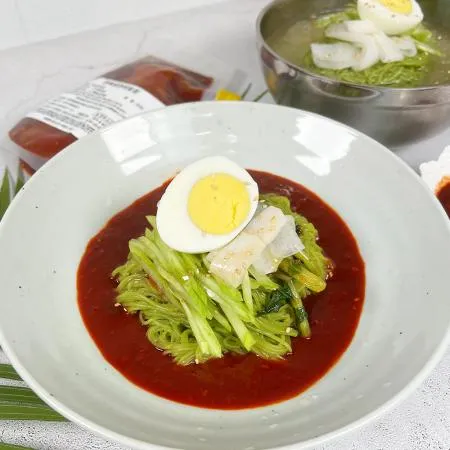 뽕잎 동치미 육수 물냉면 뽕잎냉면 10인분+양념장 500g 이미지