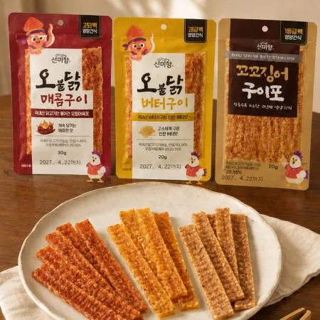 [선미향] 오불닭 매콤쫄깃 오징어포 간식 3종 골라담기