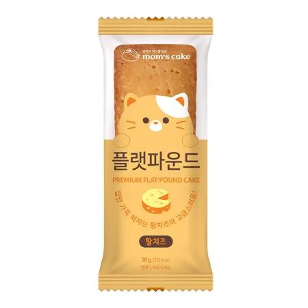 [맘스케이크] 플랫 파운드 케이크 50g 황치즈맛 60개