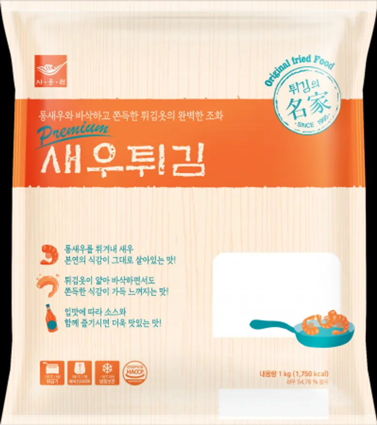냉동튀김(사옹원,새우튀김)1kg 이미지