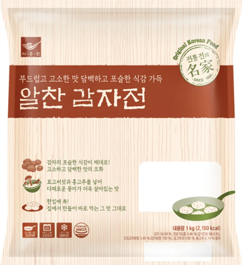냉동튀김(사옹원,알찬감자전)1kg 이미지