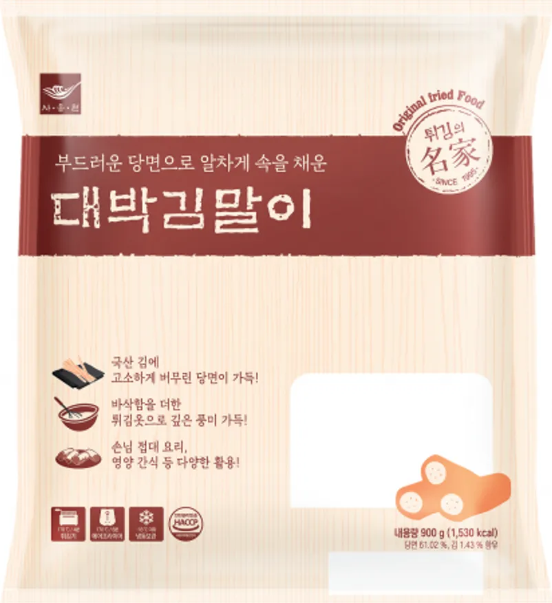 냉동튀김(사옹원,대박김말이25g*36)900g 이미지