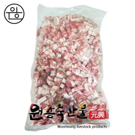 [직배송] 네덜란드산 냉동 삼겹살 큐브 1.5cm 5kg(찌개용,구이용)