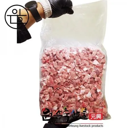 [직배송]국내산 한돈A후지짜장,카레,큐브1.5cm x 1.5cm 5kg 1팩(냉동)