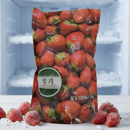 냉동딸기 1kg 냉동과일 샐러드