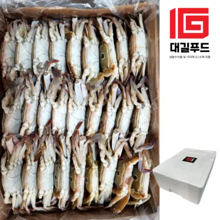 냉동꽃게 삼점게 80/100 6kg 숫게 점박이게