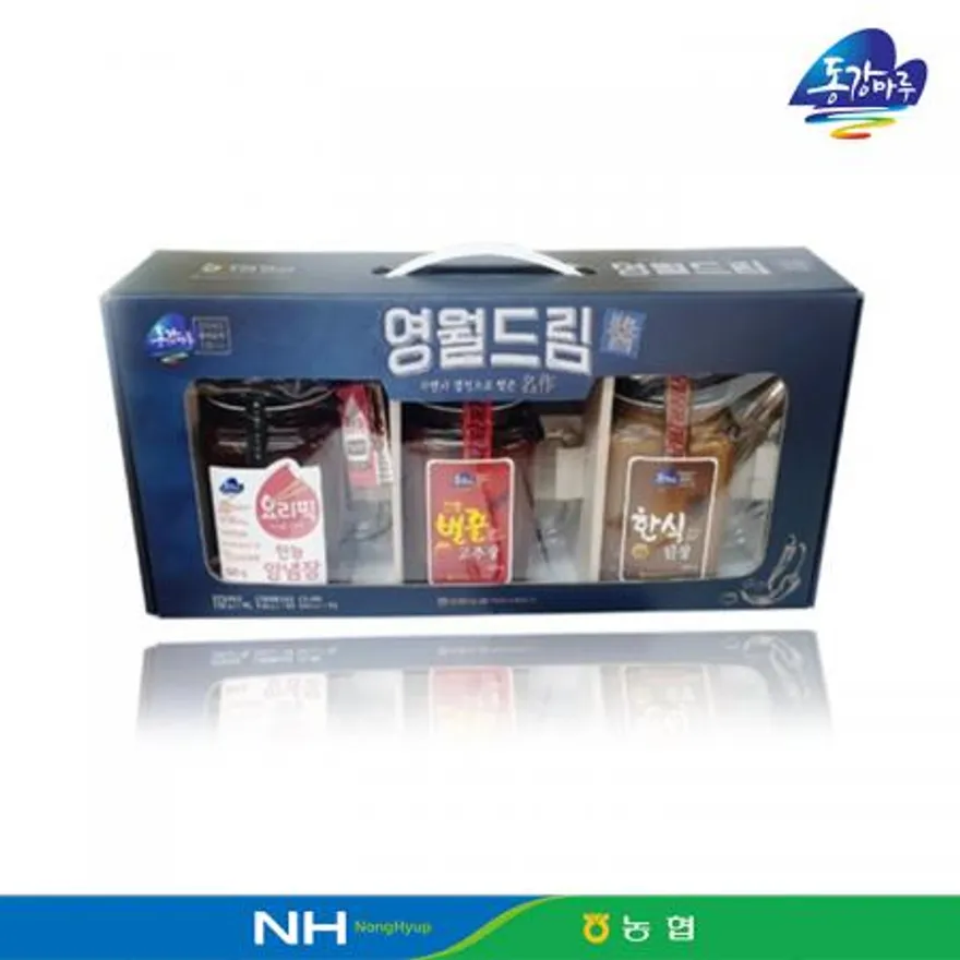 영월농협 동강마루 영월드림선물세트(만능양념장500g+된장450g+벌꿀500g) 이미지