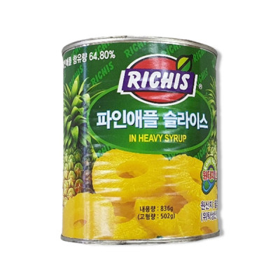 (리치스)파인애플(슬라이스) 836g