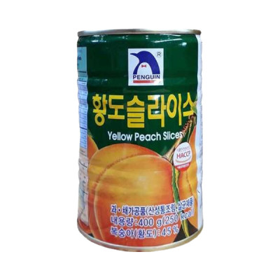(펭귄)황도슬라이스 400g