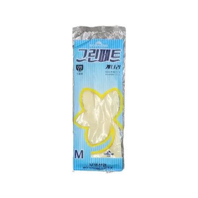 (보생)그린페트개나리고무장갑(M/아이보리) 10켤레