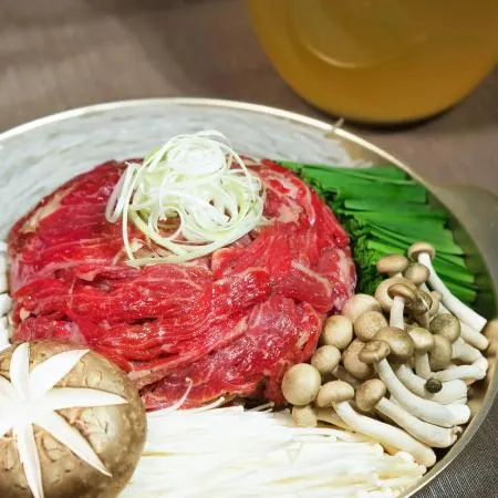 [꿀맛보장] 마늘양념 소불고기 전골 1kg(소불고기500g+육수450g+당면50g)