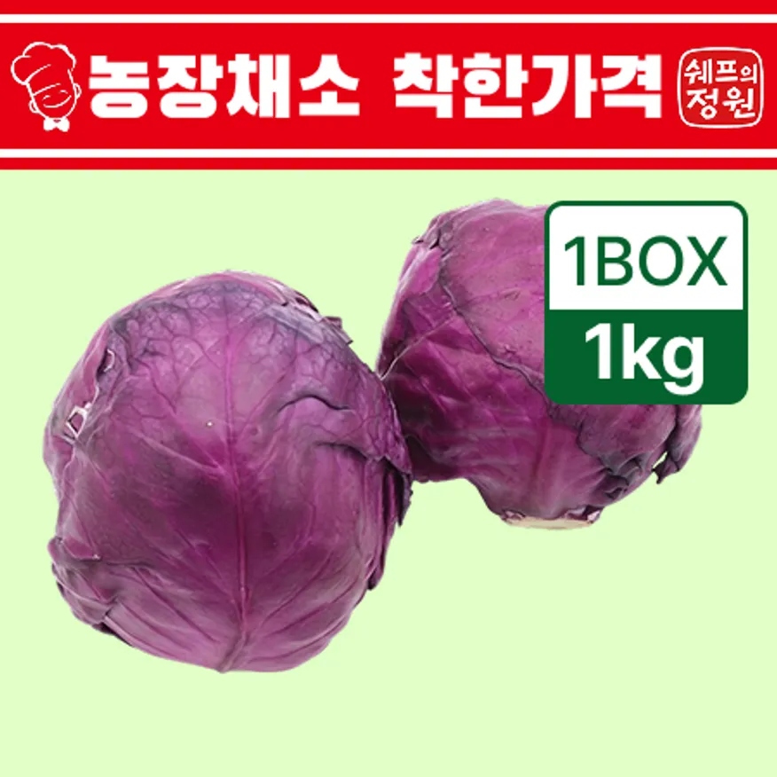 ⭐️적채 국산 적양배추 1kg (1-2통)⭐️ 이미지