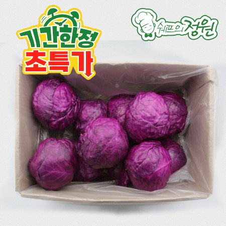 ❤️적채 적양배추 국산 특 7통 (8kg/BOX )❤️