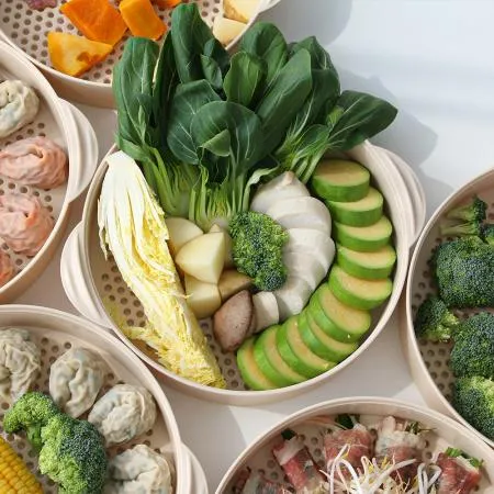 국산 대용량 전자레인지 2단 찜기 세트 BPA-Free 다이어트 야채 만두 찜용기 이미지