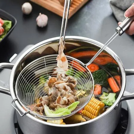 304 스텐국자 업소용 건지기 기름빼기 튀김국자-소 이미지