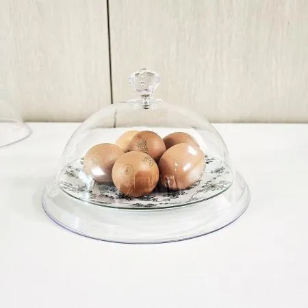 투명 아크릴 원형 음식덮개 푸드커버 음식뚜껑-대 이미지