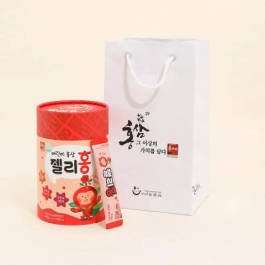 첨가물 없는 6년근 어린이 홍삼젤리 젤리홍 진안홍삼 30포 이미지