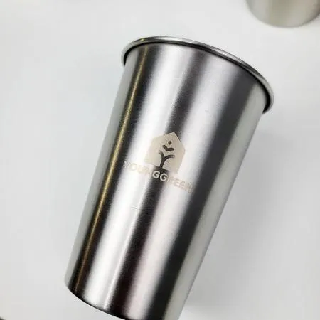 304 스텐물컵 가정 업소 캠핑 식당용 스텐컵 300ml 이미지