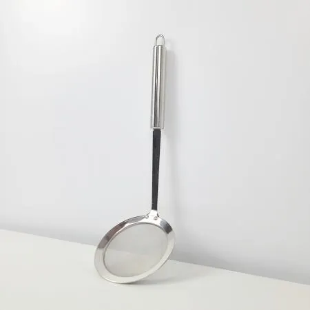 304 스텐 촘촘한 불순물 기름제거 거름망 국자 10-30cm 이미지