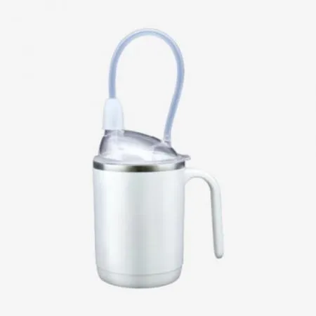 304 스텐 손잡이형 실리콘 빨대컵 450ml