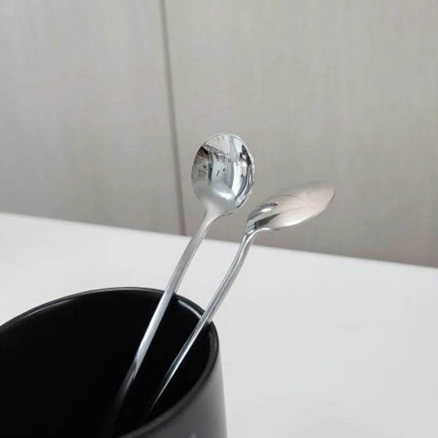 심플한 유광 304 스테인리스 차 머들러 롱 티스푼 17.5cm 이미지