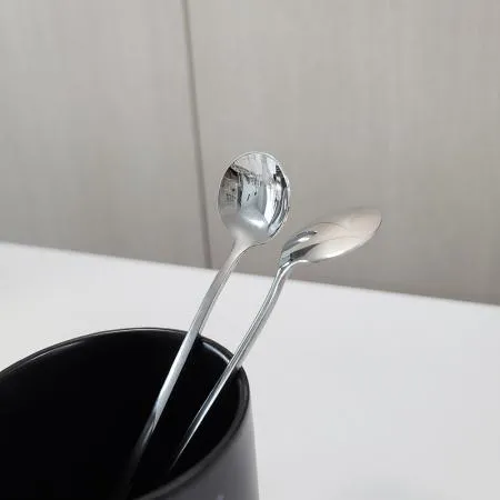심플한 유광 304 스테인리스 차 머들러 롱 티스푼 17.5cm 이미지