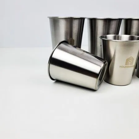 304 스텐물컵 가정 업소 캠핑 식당용 스텐컵 300ml 이미지