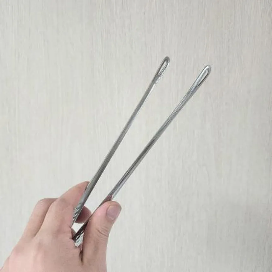 304 스테인레스 캠핑 바베큐 고기집게 먹방핀셋 요리집게-소 20cm 이미지