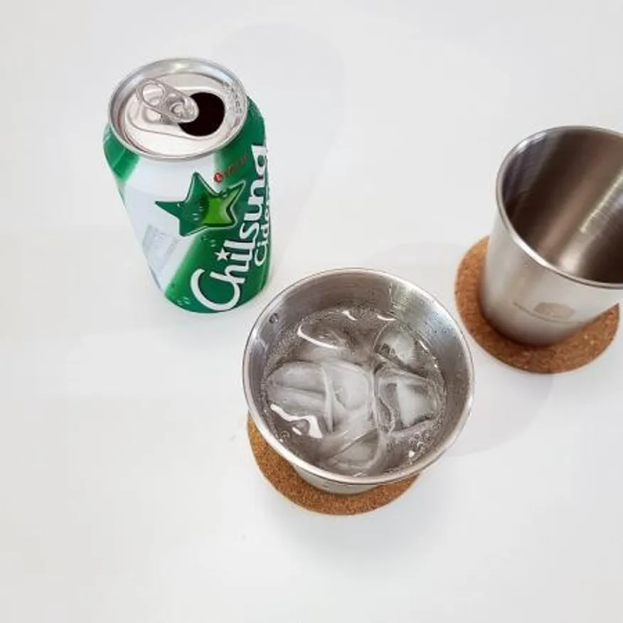 304 스텐물컵 가정 업소 캠핑 식당용 스텐컵 500ml 이미지