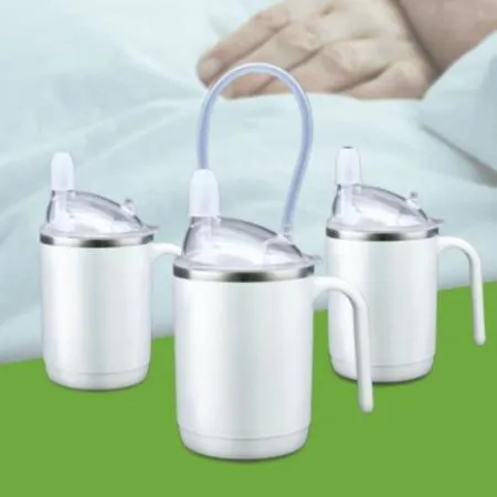 304 스텐 손잡이형 실리콘 빨대컵 450ml 이미지