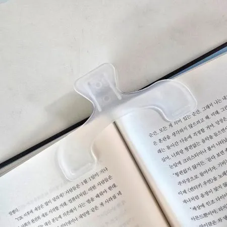 투명 북클립 책 집게 독서 고정 클립 페이지 홀더 12cm 이미지