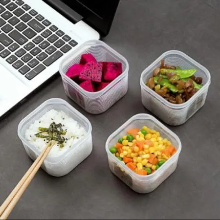 냉동밥 보관용기 전자렌지 사용 반찬밀폐 소분용기 투명 소 6P+대 1P 이미지