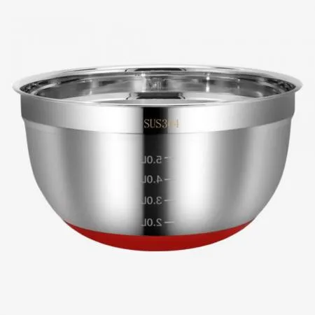 304스텐 실리콘바닥 반죽 샐러드 중탕 논슬립 믹싱볼-대-지름 26cm