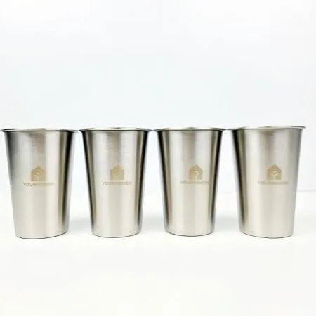 304 스텐물컵 가정 업소 캠핑 식당용 스텐컵 500ml 이미지
