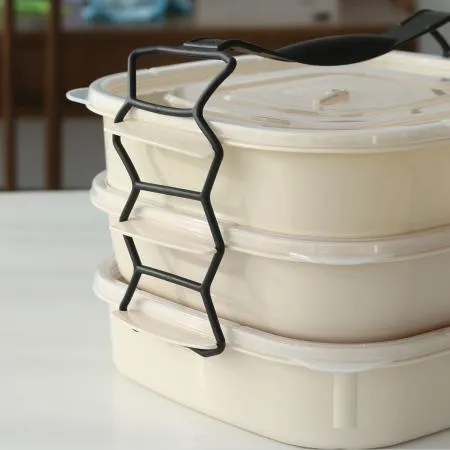 BPA-FREE 국산 분리형 피크닉 3단 도시락통 세트 런치박스 전자렌지 사용가능 이미지