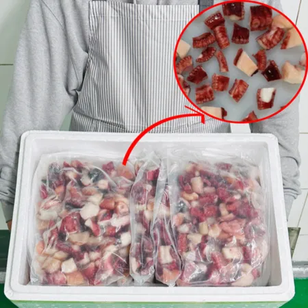 타코야끼문어 냉동 자숙 삶은 필리핀 절단 문어 1~2cm 10kg 이미지