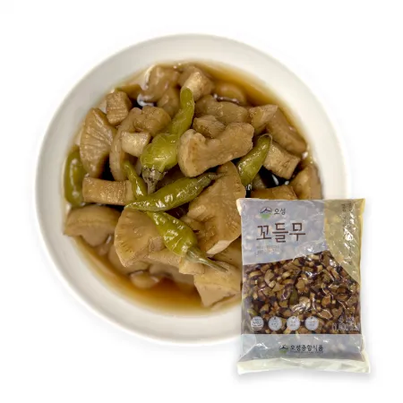 국내제조 간장 꼬들무 1kg 꼬들단무지 반찬용