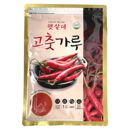 햇살애 고춧가루 장용 1kg 고운가루 보통맛 수입