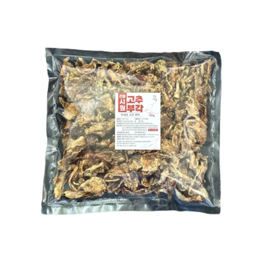 시원밥상 바삭한 고추부각 500g 건강한 간식 과자 안주 튀각 이미지