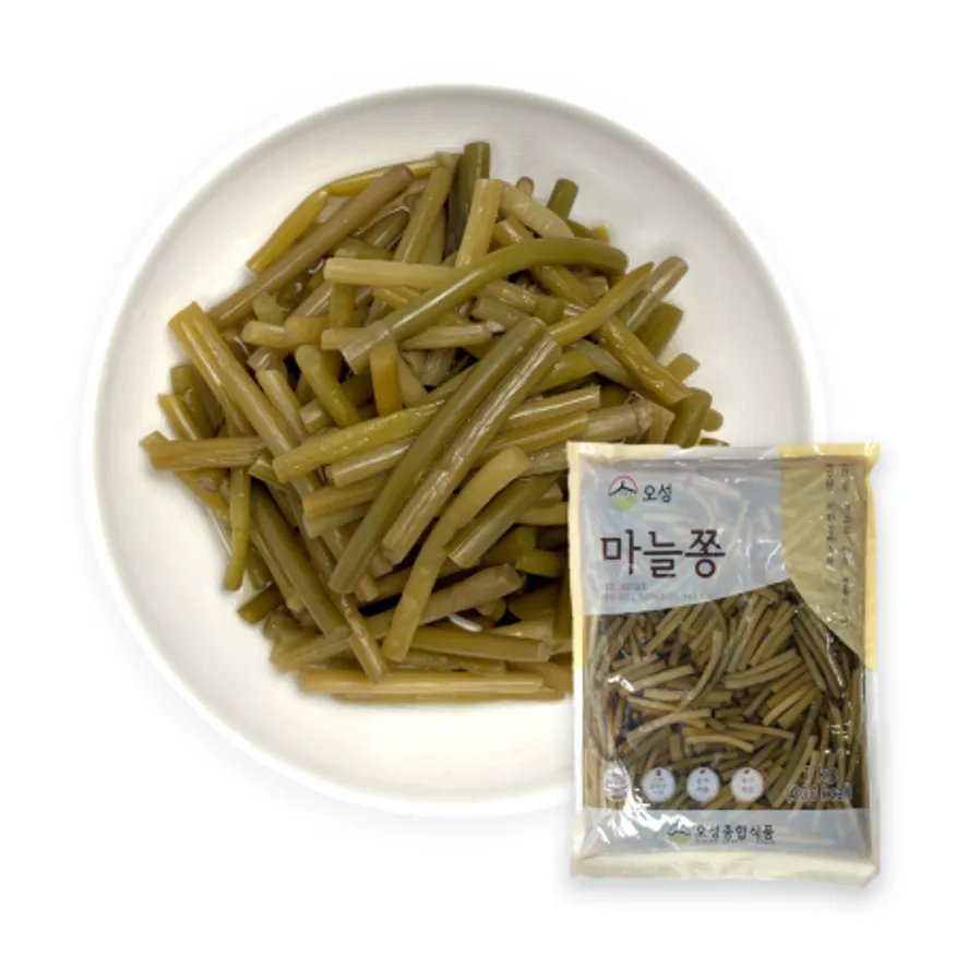 고기반찬 알마늘 마늘쫑 궁채 1kg 장아찌 밑반찬 세트 이미지