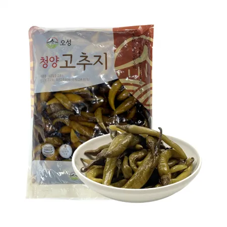 국내제조 청양 고추지 절임 4kg 간장고추 대용량 반찬용 이미지
