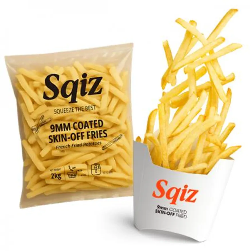 스퀴즈 9MM 코팅 스킨오프 냉동 감자 튀김 레귤러컷 스트레이트컷 12KG 이미지