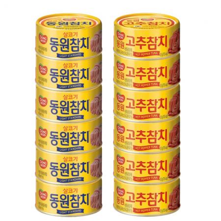 [동원] 살코기 135gX4+고추 135gX4 총8캔  참치모음 동원 캔