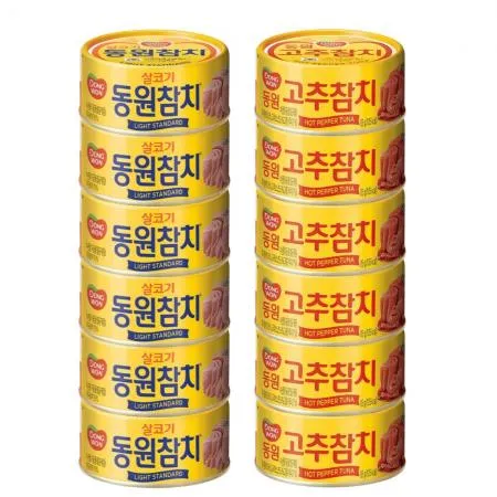 [동원] 살코기 135gX2+고추 135gX2총4캔  참치모음 동원 캔