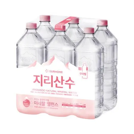 [아워홈] 지리산수 2Lx12개 블루 무라벨 생수 샘물 이미지