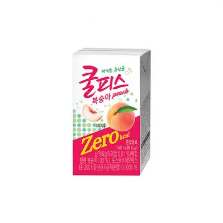 쿨피스 제로 테트라 복숭아 140ML x 48입 음료