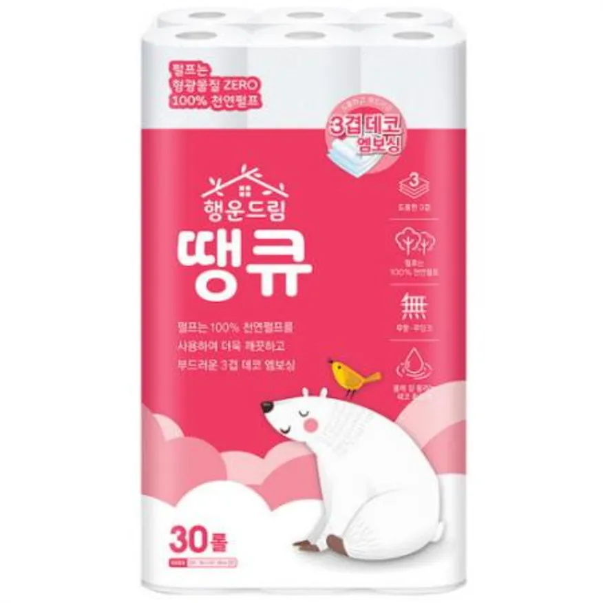 행운드림 땡큐 3겹 14m 30롤 1팩 휴지 화장지 이미지
