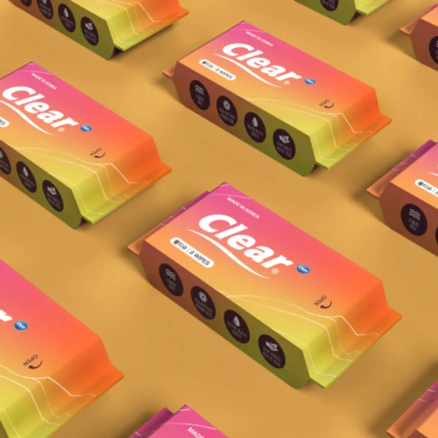 클리어 포켓 물티슈 8매 10팩 티슈 휴대용 이미지